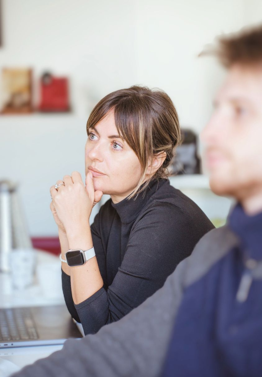 Dr. Nea Krivokapa-Williams listening during a workshop